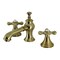 Kingston Brass KC7063AX Widespread Bathroom Faucet with Brass Pop-Up, Antique Brass KC7063AX - alternate 1